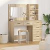 vidaXL Table de Toilette Marron 78.5 x 41 x 135 cm Bois d'ing&eacute;nierie