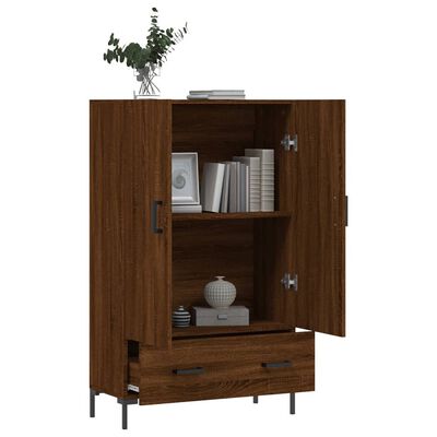 vidaXL Buffet haut chêne marron 69,5x31x115 cm bois d'ingénierie