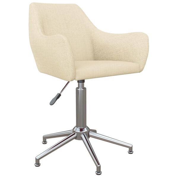 vidaXL Chaises pivotantes &agrave; manger lot de 6 Cr&egrave;me Tissu