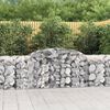 vidaXL Paniers &agrave; gabions arqu&eacute;s 15 pcs 300x50x80/100 cm fer galvanis&eacute;