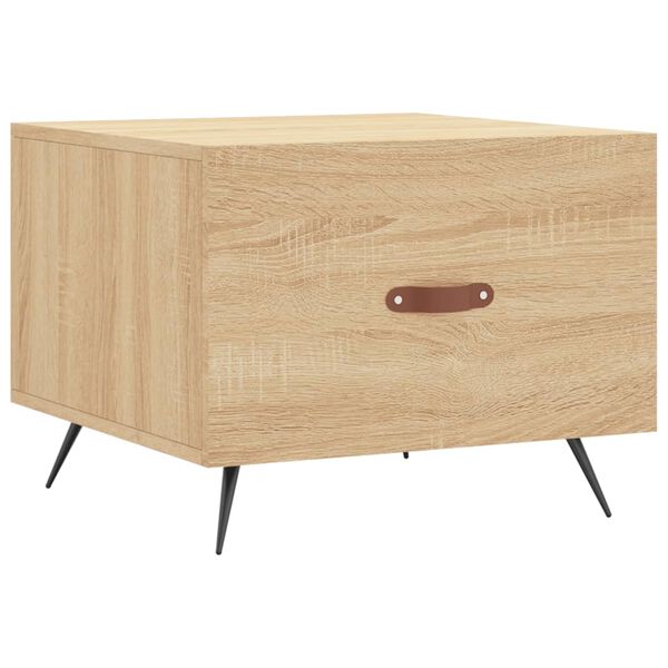 vidaXL Table basse Ch&ecirc;ne sonoma 50x50x40 cm Bois d'ing&eacute;nierie