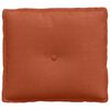 vidaXL Coussin de Dos Rouge orange 50 x 45 cm Tissu en velours c&ocirc;tel&eacute;