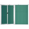 vidaXL Abri &agrave; outils de jardin Vert 225x89x161 cm Acier galvanis&eacute;