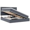 vidaXL Lit avec rangement et matelas Gris fonc&eacute; 180 x 200 cm Velours