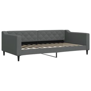 vidaXL Lit de repos gris fonc&eacute; 100x200 cm tissu