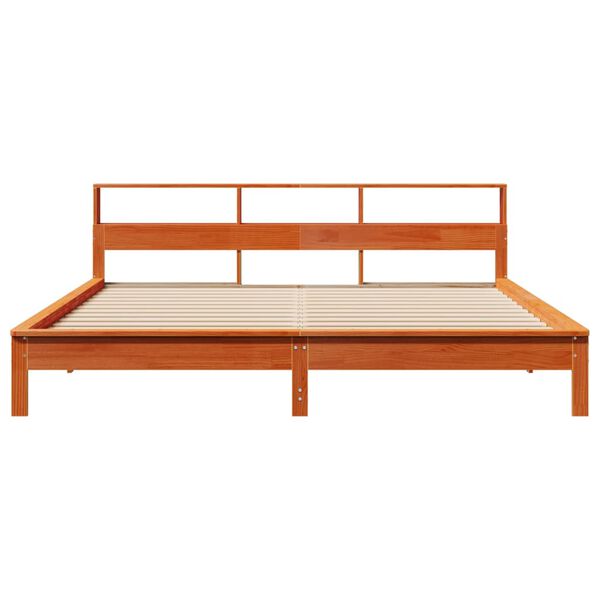vidaXL Cadre de lit sans matelas cire marron 180x200cm bois pin massif