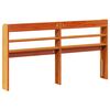 vidaXL T&ecirc;te de lit avec &eacute;tag&egrave;res marron cire 120 cm bois massif de pin