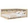 vidaXL Lit Biblioth&egrave;que Ch&ecirc;ne sonoma 160 x 200 cm Bois d'ing&eacute;nierie