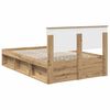 vidaXL Cadre de lit Ch&ecirc;ne artisan 120 x 200 cm Pin massif