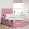 vidaXL Lit avec rangement et LED avec LED Rose 120 x 200 cm Velours