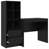 vidaXL Bureau avec tiroir 2 pcs Ch&ecirc;ne noir