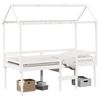 vidaXL Lit haut sans matelas blanc 75x190 cm bois de pin massif