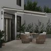 vidaXL Auvent r&eacute;tractable automatique avec LED anthracite et blanc