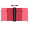 vidaXL Auvent lat&eacute;ral r&eacute;tractable rouge 120x1000 cm