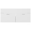 vidaXL Ensemble de meubles de bain Blanc et ch&ecirc;ne sonoma Agglom&eacute;r&eacute;
