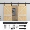 vidaXL Porte coulissante 2 pc 100 x 210 cm Bois de pin massif