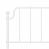 vidaXL T&ecirc;te de lit de remplacement m&eacute;tal blanc 193 cm