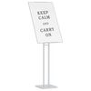 vidaXL Pr&eacute;sentoirs de salon 2 pcs Blanc 26,5 x 26,5 x 150 cm Acier