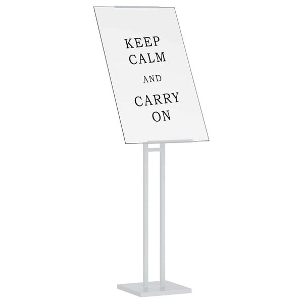 vidaXL Pr&eacute;sentoirs de salon 2 pcs Blanc 26,5 x 26,5 x 150 cm Acier