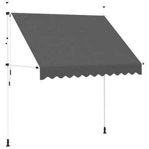vidaXL Auvent manuel r&eacute;tractable 250 cm Anthracite