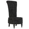 vidaXL Chaise &agrave; dossier haut noir velours conception de bouton