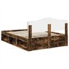 vidaXL Cadre de lit Ch&ecirc;ne fum&eacute; 160 x 200 cm Bois de pin massif