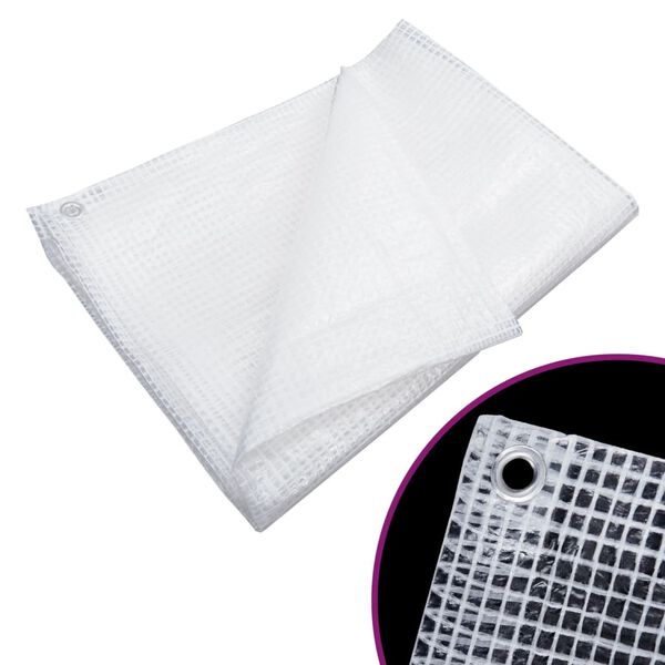 vidaXL B&acirc;che de gaze 140 g/m&sup2; 3x5 m Blanc
