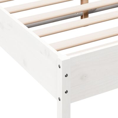 vidaXL Cadre de lit sans matelas blanc 120x190 cm bois de pin massif