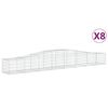 vidaXL Paniers &agrave; gabions arqu&eacute;s 8 pcs 400x50x40/60 cm Fer galvanis&eacute;