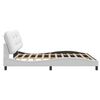 vidaXL Cadre de lit sans matelas Hvar blanc 200x200 cm similicuir