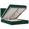 vidaXL Cadre de lit ottoman avec matelas vert fonc&eacute; 140x200 cm velours