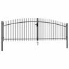 vidaXL Portail double Woerden avec pointe en forme de lance 400 x 174,5 cm