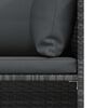 vidaXL Salon de jardin 4 pcs avec coussins R&eacute;sine tress&eacute;e Gris