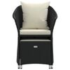 vidaXL Salon de jardin 2 pcs avec coussins Noir R&eacute;sine tress&eacute;e