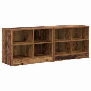 vidaXL Armoire de lit avec &eacute;tag&egrave;re 2 pcs Bois ancien 66 x 33 x 48 cm