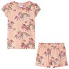 Pyjamas &agrave; manches courtes pour enfants orange clair 92