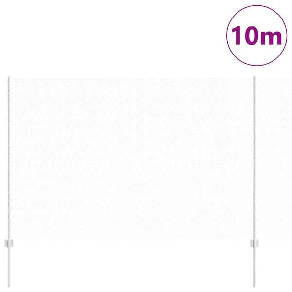 vidaXL Cl&ocirc;ture avec poteau Argent&eacute; 1,6 x 10 m Acier