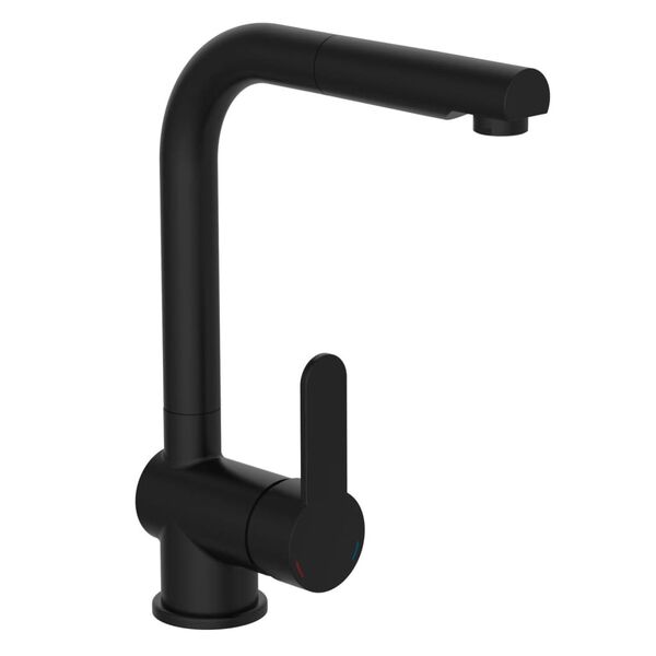 SCH&Uuml;TTE Mitigeur de cuisine avec bec extractible LONDON noir mat