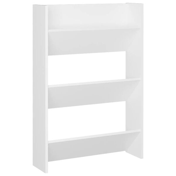 vidaXL Armoire &agrave; chaussures murale Blanc 60x18x90 cm Agglom&eacute;r&eacute;