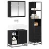 vidaXL Ensemble de mobilier de salle de bain 3 pcs Ch&ecirc;ne noir