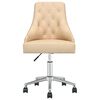 vidaXL Chaises pivotantes &agrave; manger lot de 4 Cr&egrave;me Tissu