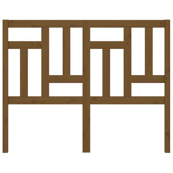 vidaXL T&ecirc;te de lit Marron miel 125,5x4x100 cm Bois massif de pin