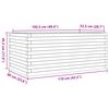 vidaXL Jardini&egrave;re blanc 110x60x45,5 cm bois de pin massif