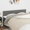 vidaXL T&ecirc;tes de lit 2 pcs Gris fonc&eacute; 90x5x78/88 cm Tissu