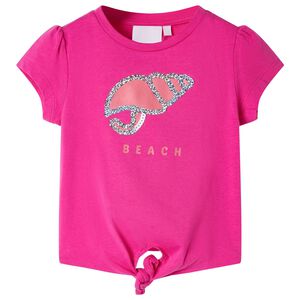 vidaXL T-shirt pour enfants rose fonc&eacute; 116