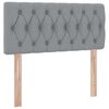 vidaXL Lit avec rangement et matelas Gris clair 90 x 190 cm