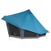 vidaXL Tente Tipi familiale avec toit Bleu et gris 508 x 470 x 300 cm