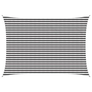 vidaXL Voile d'ombre Anthracite et blanc 3,5 x 4,5 m HDPE
