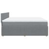 vidaXL Sommier &agrave; lattes de lit avec matelas Gris clair 200x200cm Tissu