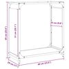 vidaXL Portant de bois chauffage noir 60x28x65 cm